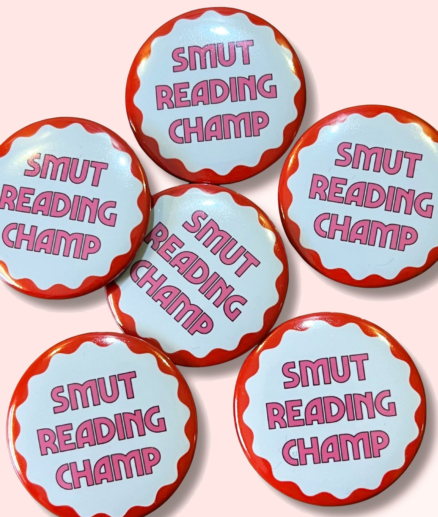 Smut Reading Champ Pin Button