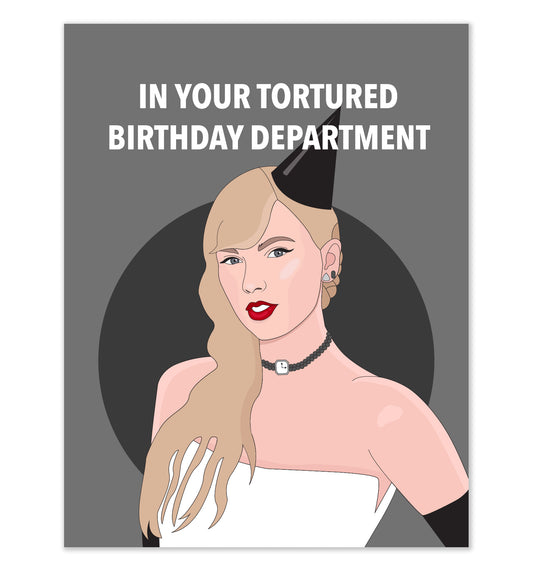 Tortured Birthday Department Card
