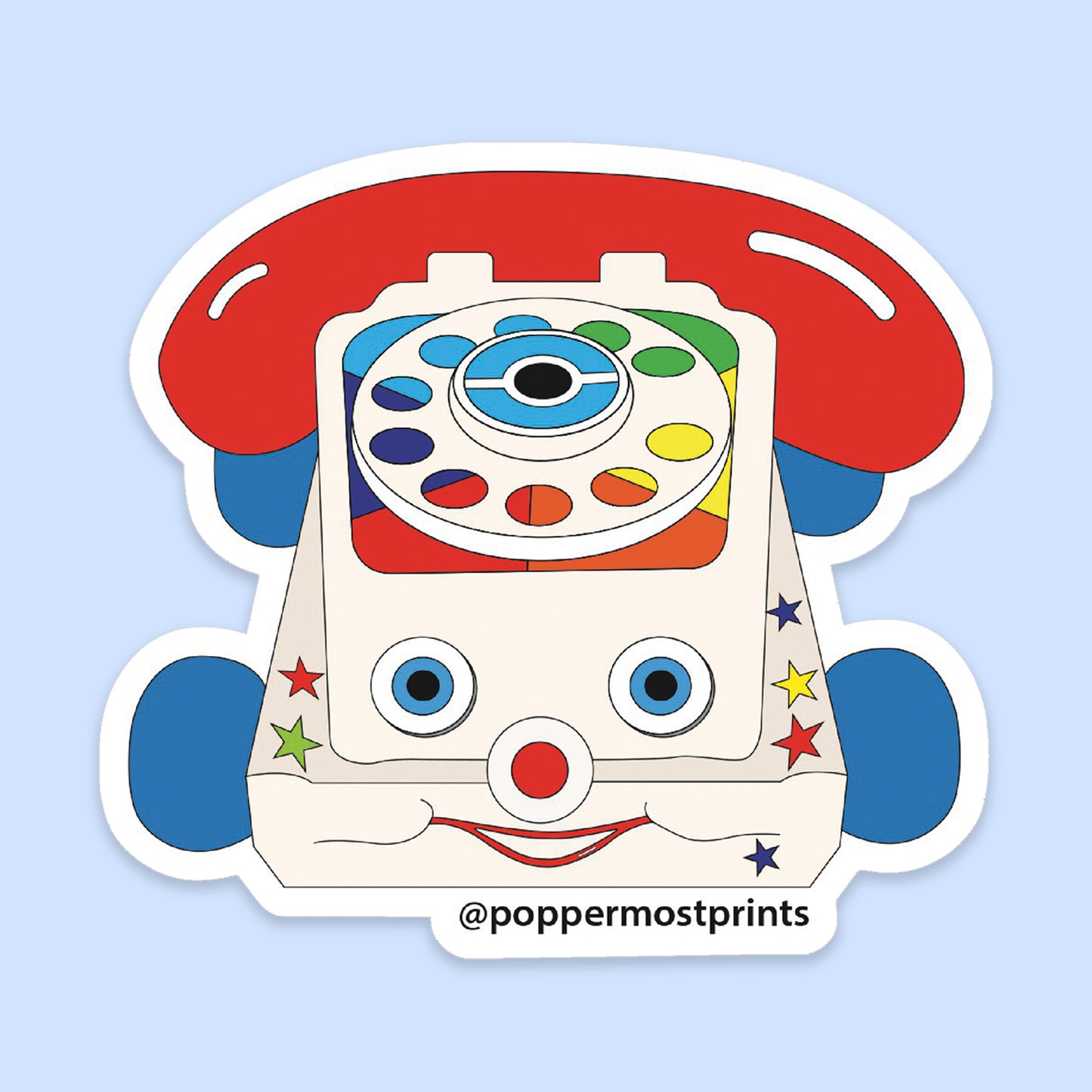 Retro Toy Phone Sticker