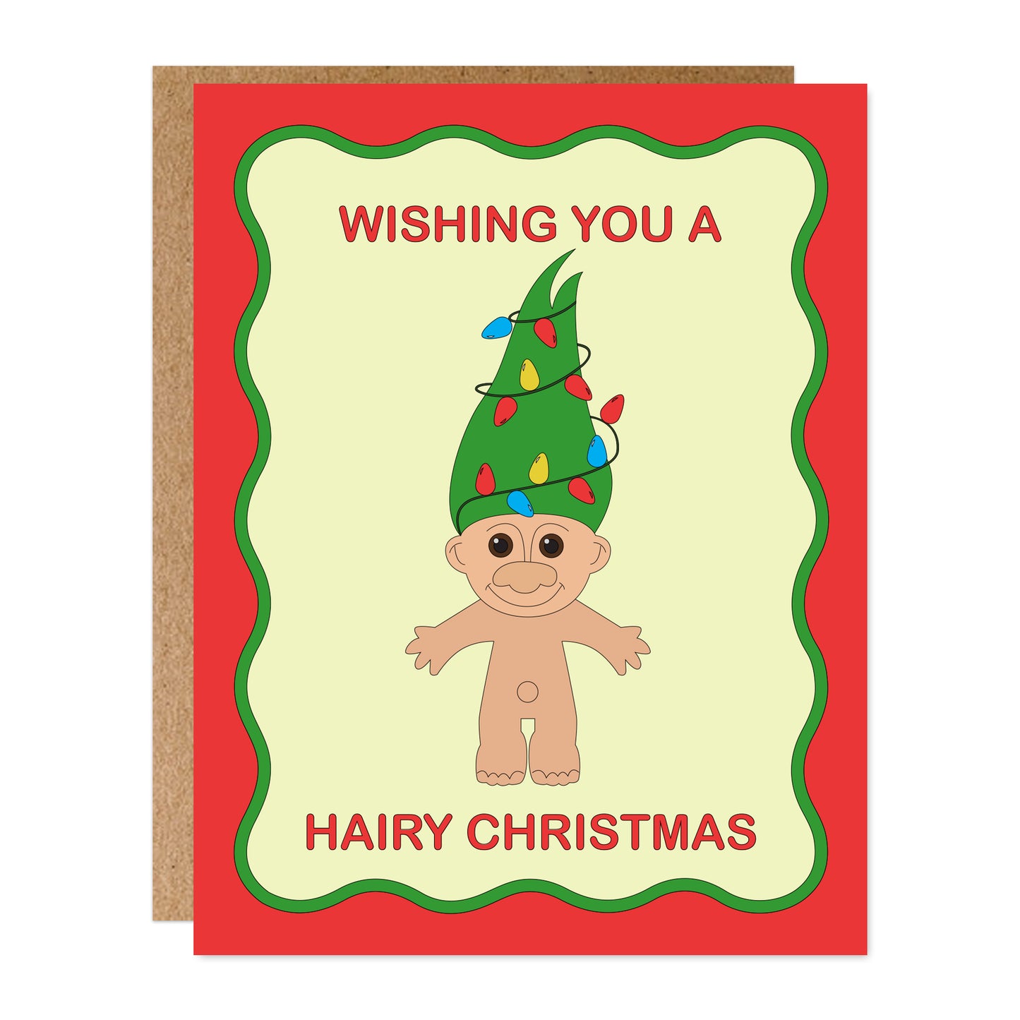 Hairy Christmas Troll Card