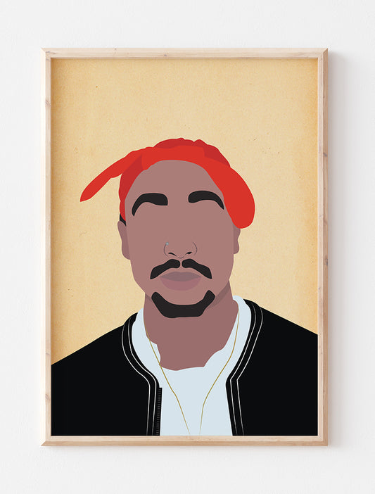 Tupac Minimalist Print