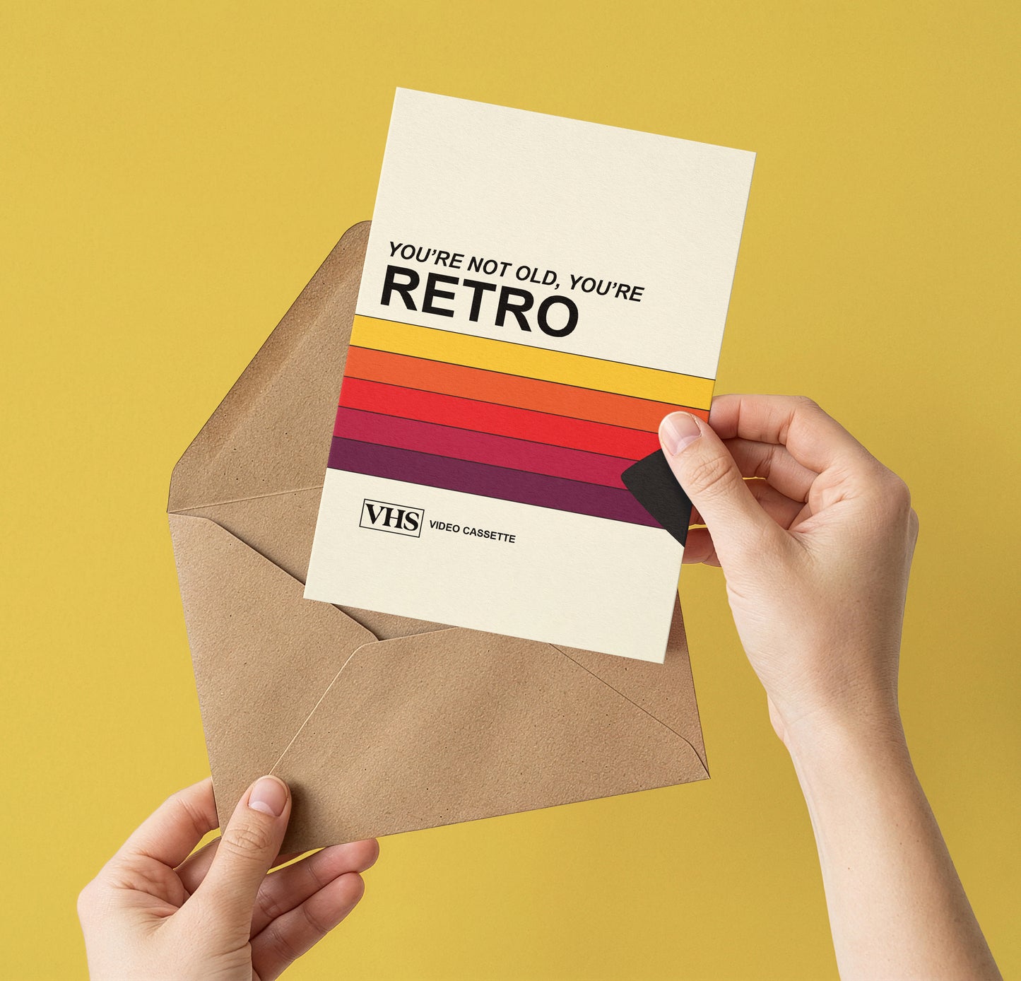 VHS You're Not Old, You're Retro Card