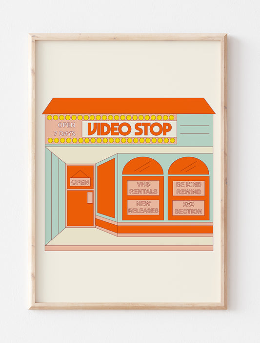 Retro Video Store Print