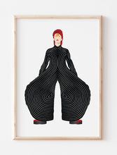 David Bowie Art Print,  Ziggy Stardust (Black Suit)