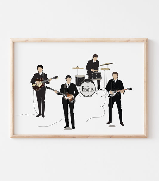 Beatles 1964 Minimalist Print