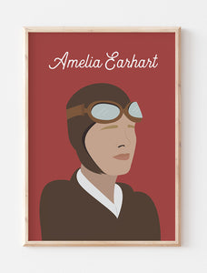 Amelia Earhart Minimalist Print