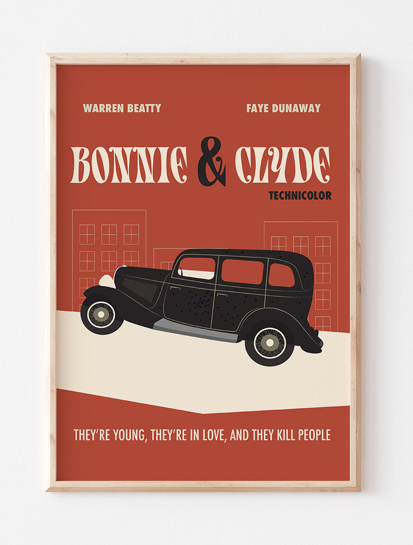 Bonnie and Clyde Minimalist Poster