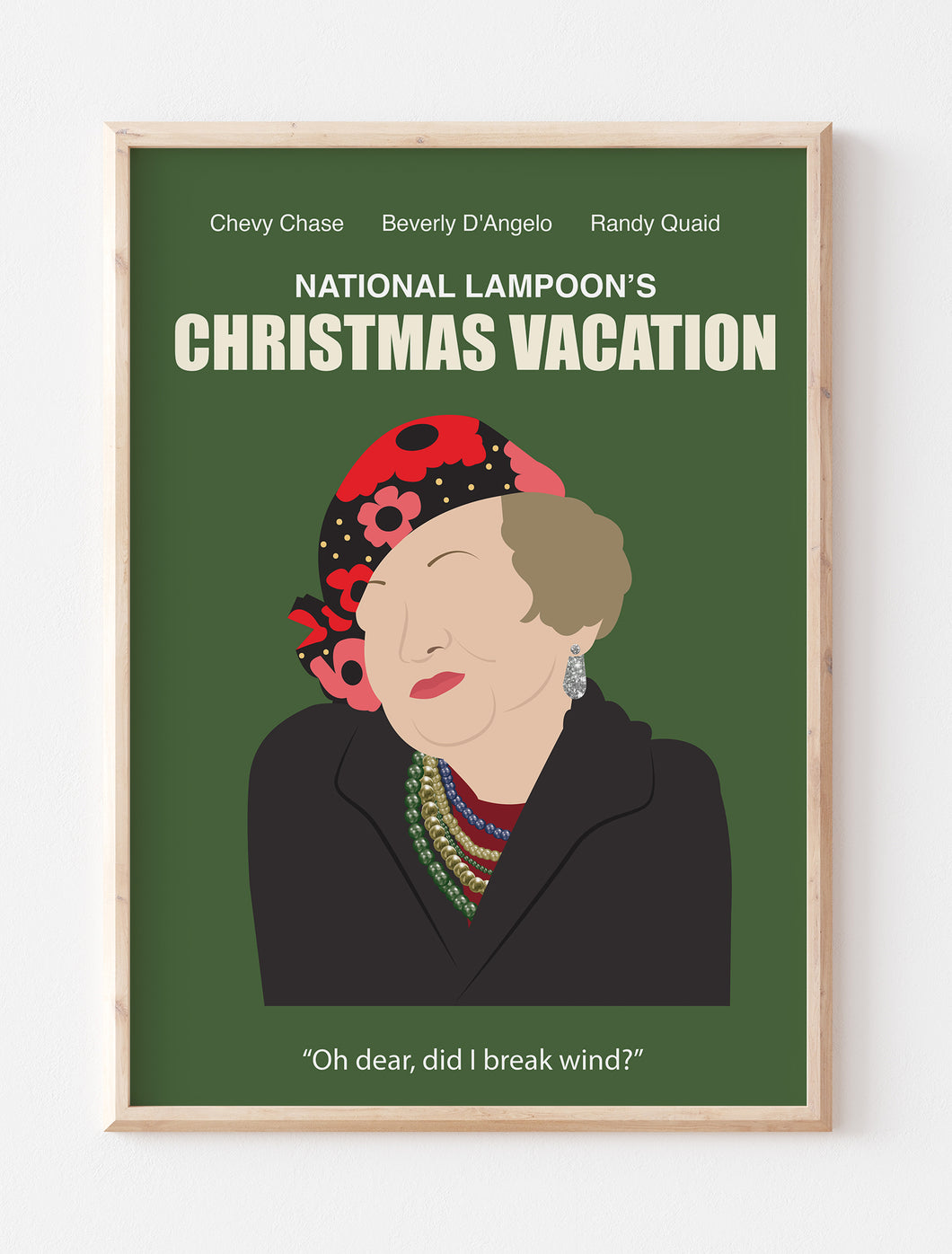 Christmas Vacation Minimalist Poster - Aunt Bethany