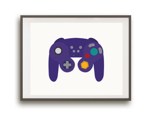 Video Game Controller Prints (White)