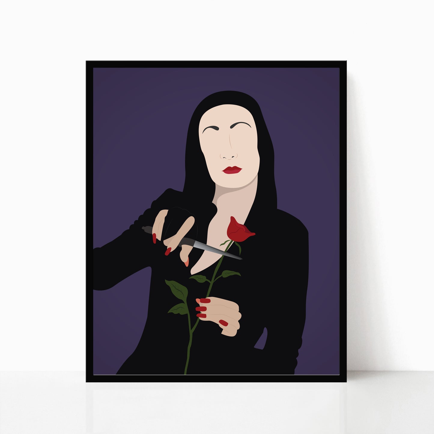 Morticia Addams Minimalist Print