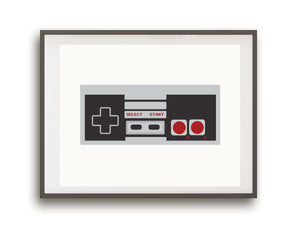 Video Game Controller Prints (White)