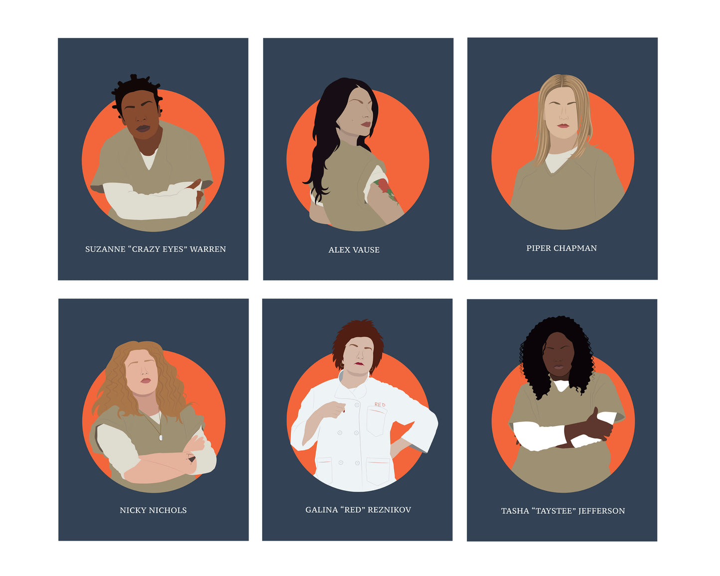 Orange is the New Black - Set of 6