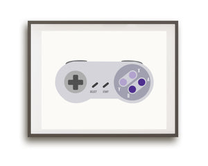 Video Game Controller Prints (White)