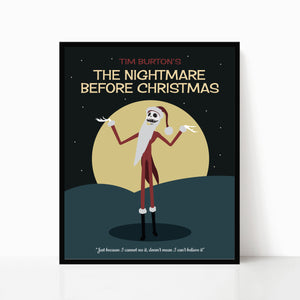 The Nightmare Before Christmas Minimalist Print