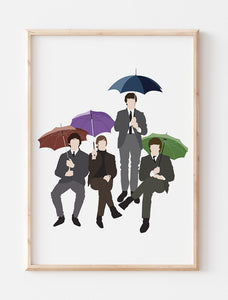 Beatles Umbrella Print