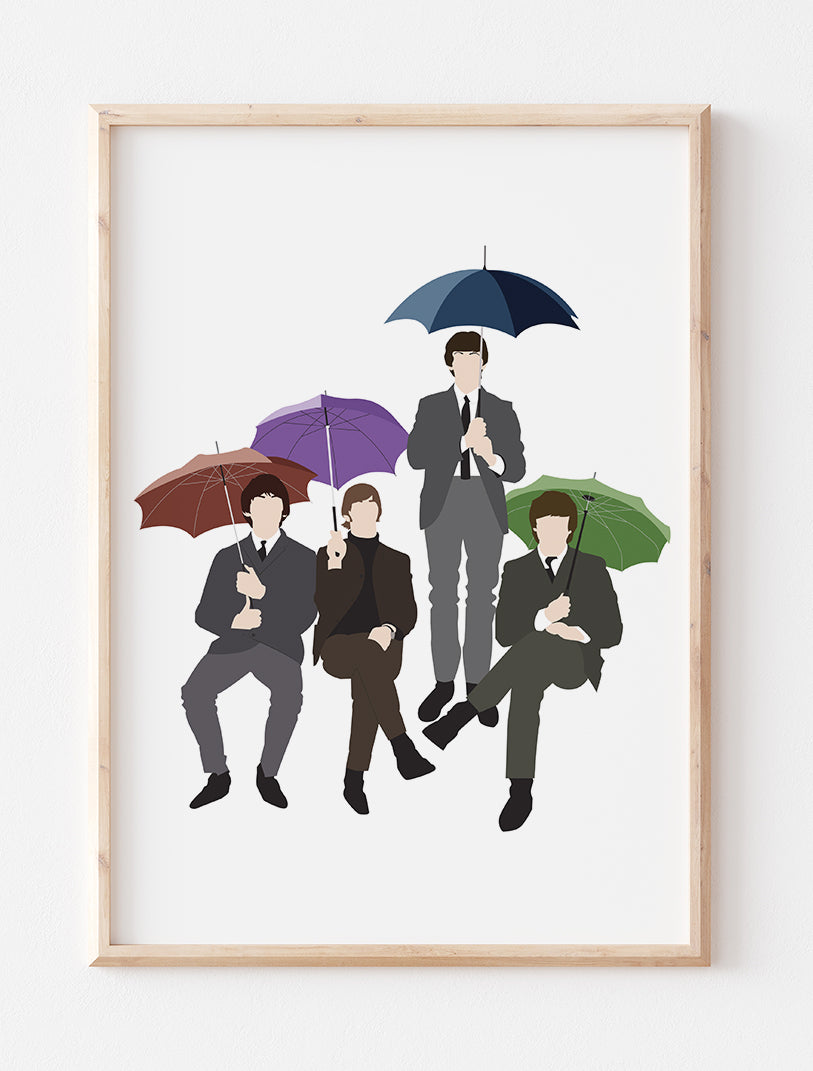 Beatles Umbrella Print