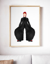 David Bowie Art Print,  Ziggy Stardust (Black Suit)