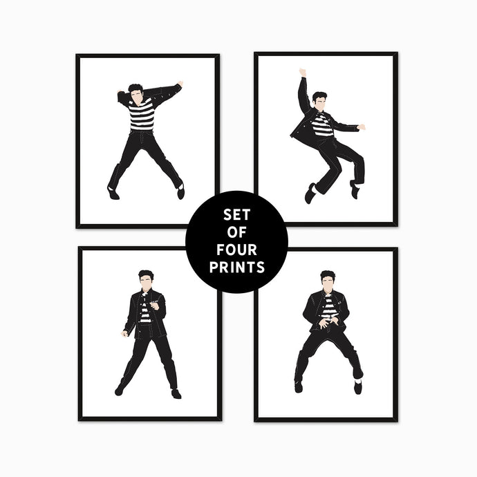Elvis Presley Set of Four Jailhouse Rock Prints