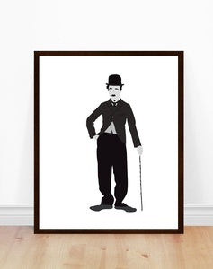 Charlie Chaplin Minimalist Print