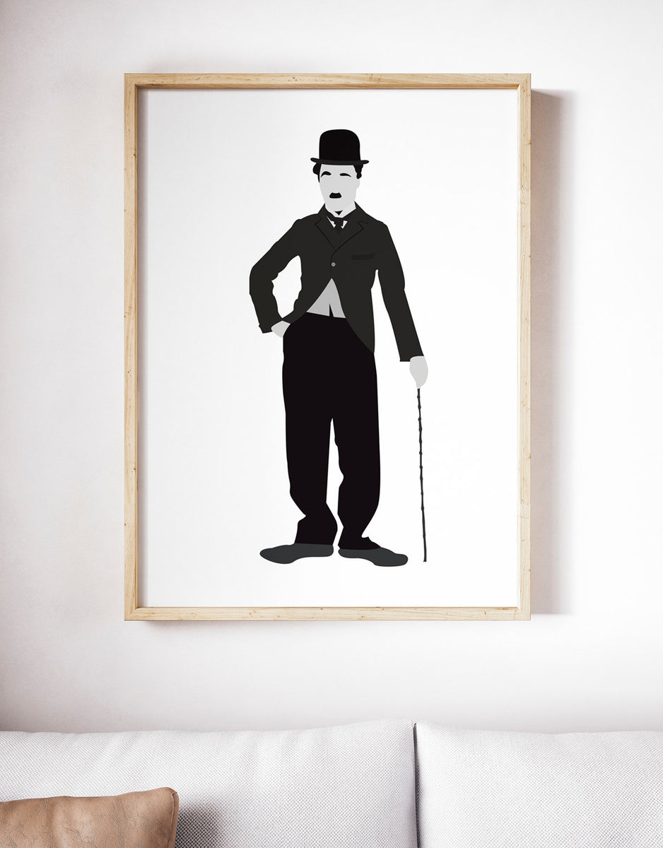 Charlie Chaplin Minimalist Print – Poppermost Prints